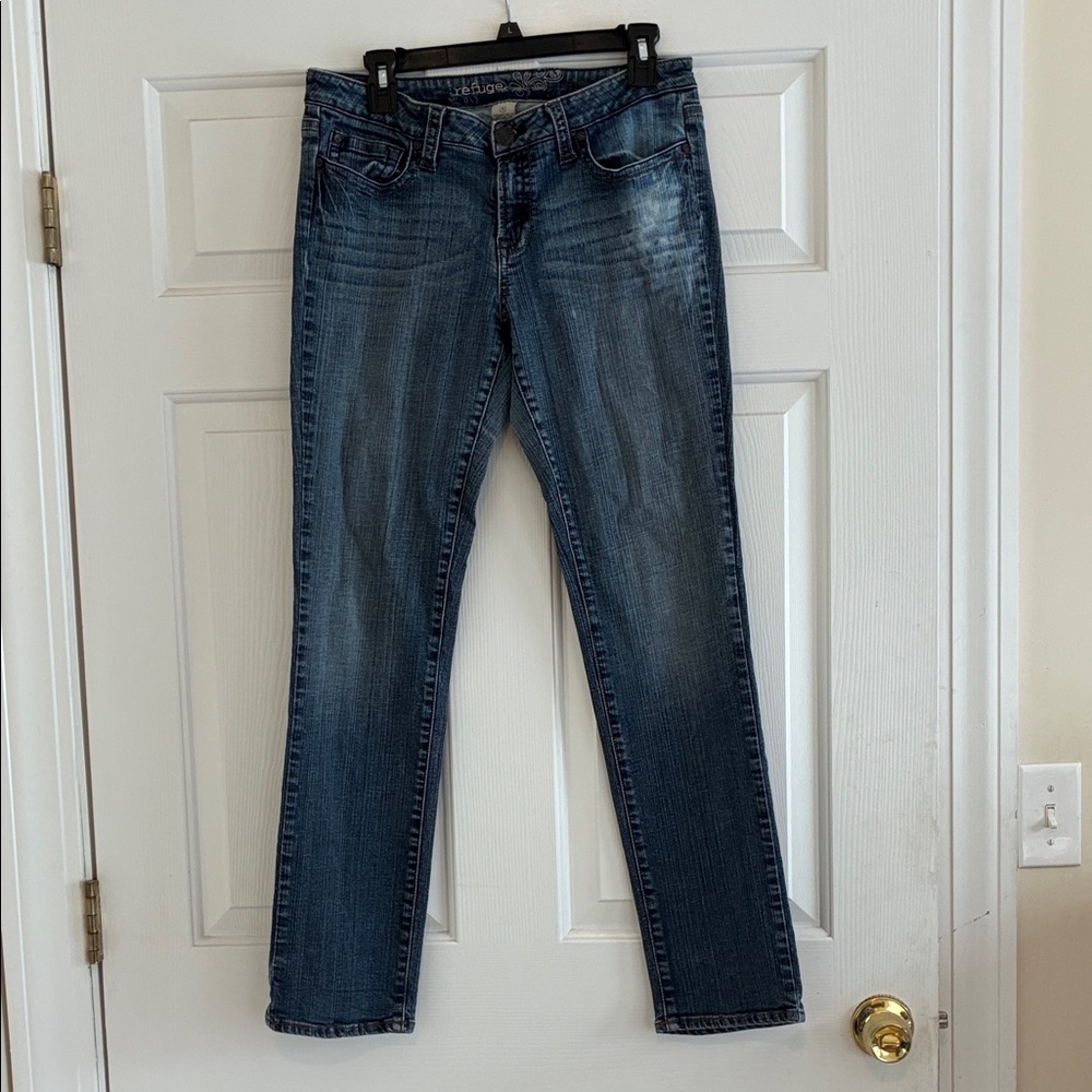 🆕 refuge Women's Straight Leg Jeans in Dark Blue Wash